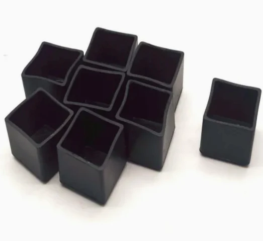 Custom PVC Inner End Caps for Square Tubing, Flexible Plastic Insert Plugs suppliers